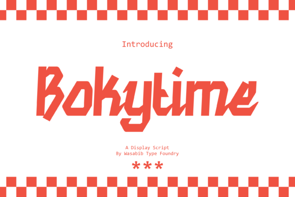 Bokytime: A Display Script Font for Elegant Brand Identities