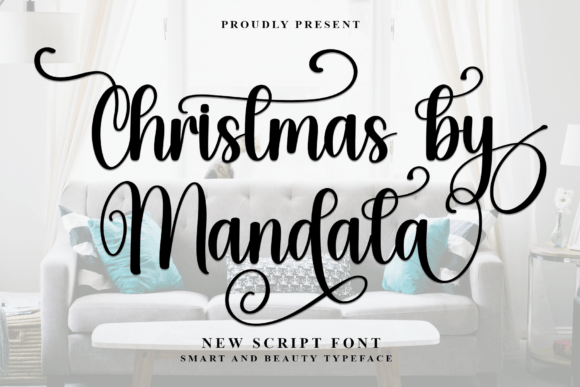 Christmas by Mandala: A Modern Script Font for Digital Branding