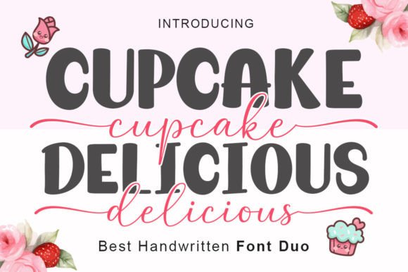 Cupcake Delicious Duo: A Romantic Script Font for Digital Branding