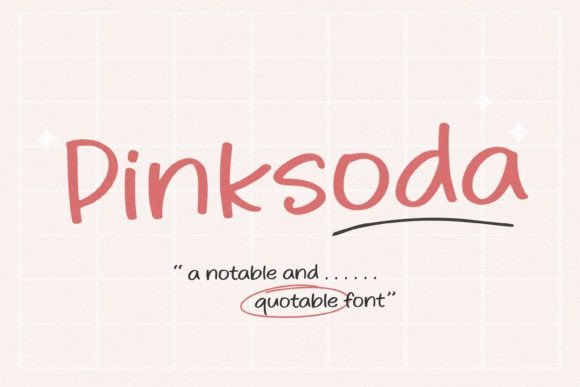 Pinksoda: A Friendly Handwritten Font for Small Business Branding