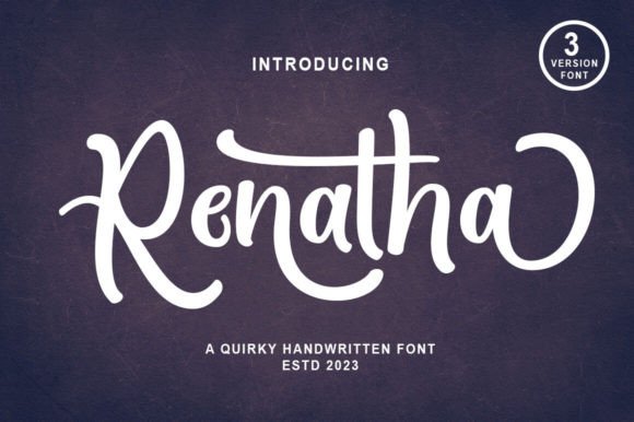 Renatha: A Connected Script Font for Editorial Warmth