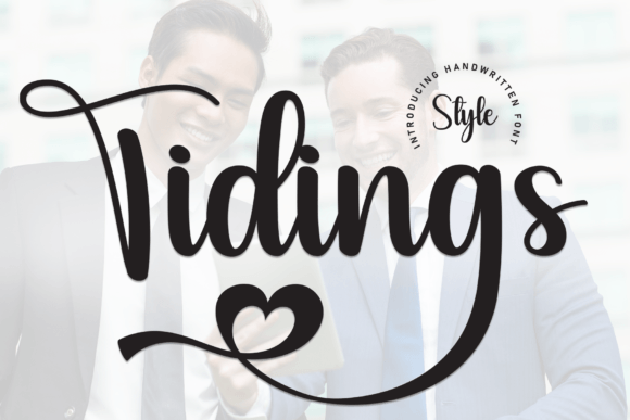Tidings: A Sweet Handwritten Display Font for Warm Brand Identities