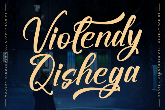 Violendy Qishega: A Handwritten Script Font for Editorial Elegance
