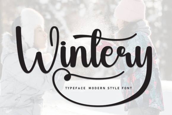 Wintery Font: A Sweet Handwritten Display Typeface for Crafters